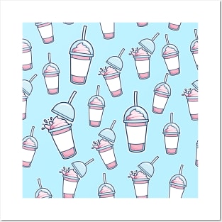 Strawberry milkshake drink Posters and Art